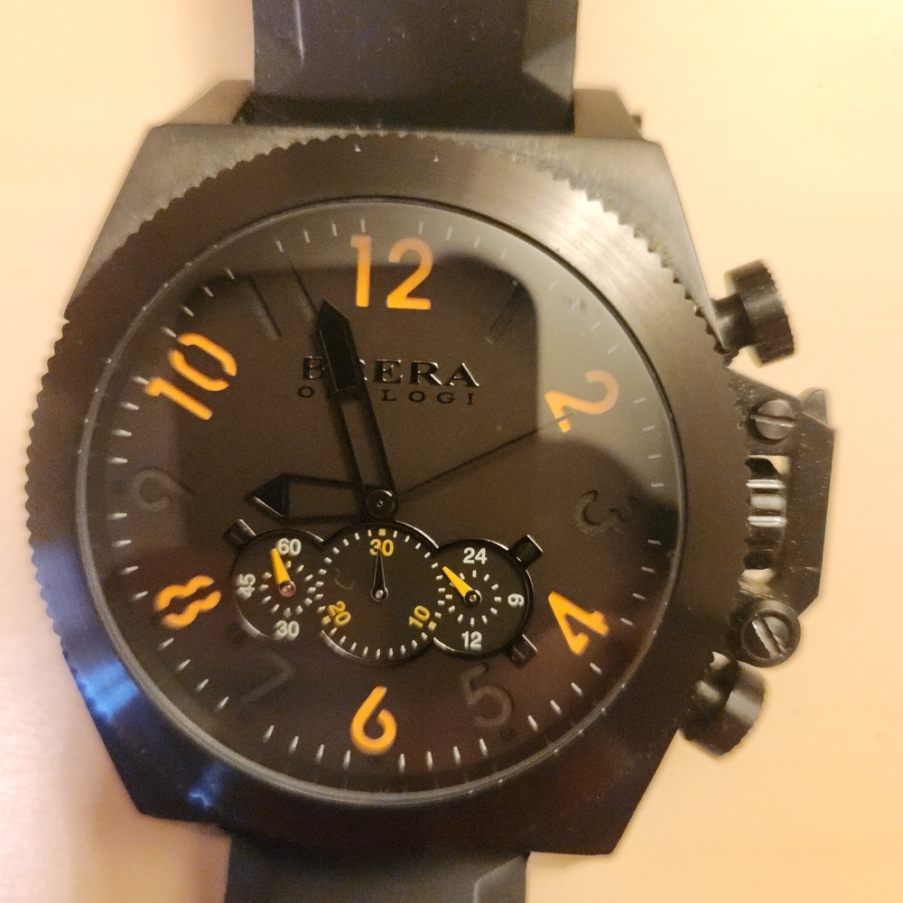 Brera orologi militare black men's big watch